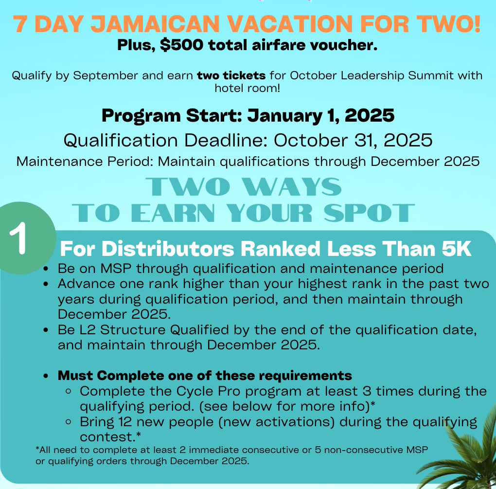 Join us for a 7 day Jamaican Getaway!